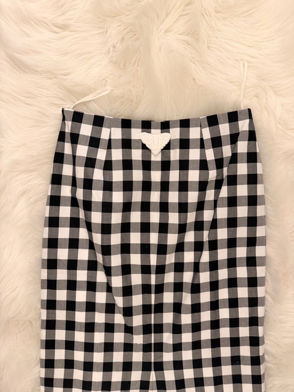 Prada gingham long skirt 🤍